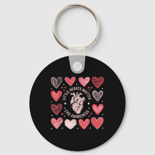 Heart Anatomy Valentine Little Heart Chd Awareness Keychain