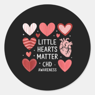Heart Anatomy Valentine Little Heart Chd Classic Round Sticker