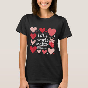 Heart Anatomy Valentine Little Hearts Chd Awarenes T-Shirt