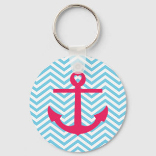 Heart Anchor Keychain