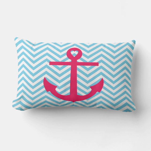 Heart Anchor Lumbar Pillow (Front)