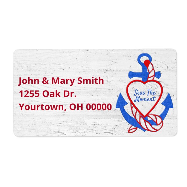 Heart Anchor On Whitewashed Wood (Front)