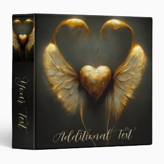 Heart and Angel Wings Binder