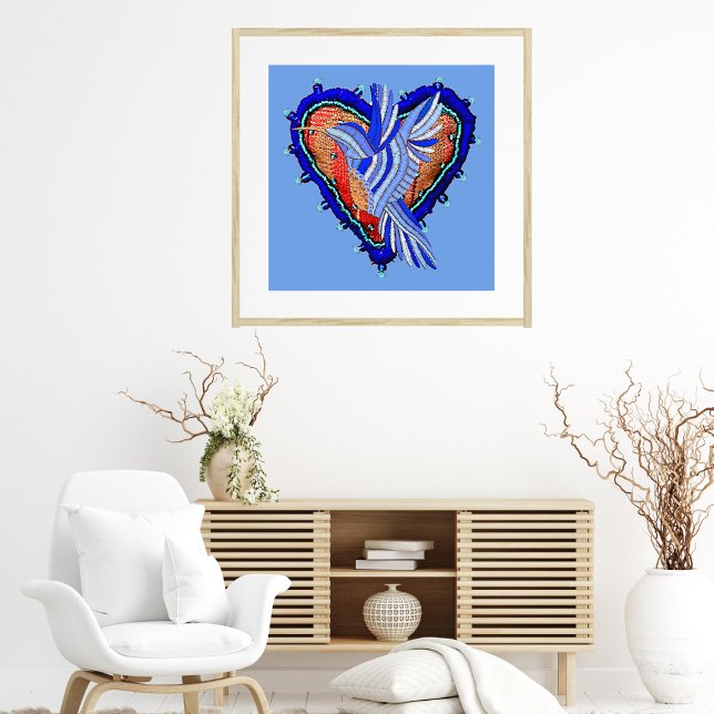 Heart And Bird Boho Mexican Art Poster (Creator Uploaded)