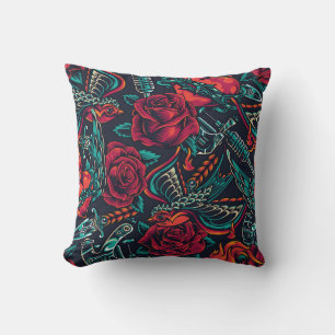 heart and bird throw pillow