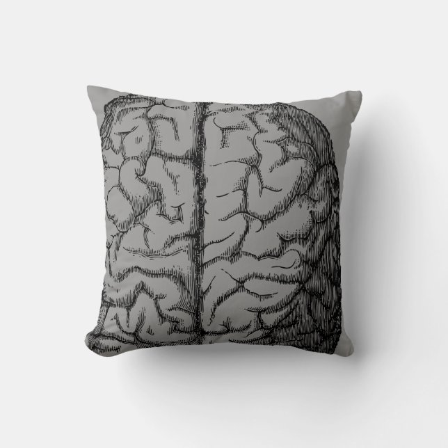 heart and brain - anatomy throw pillow (Front)