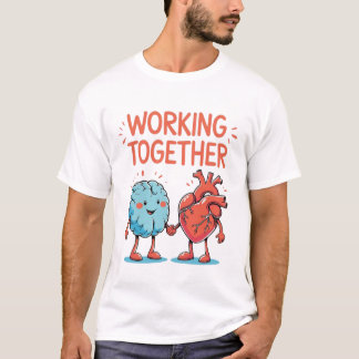 Heart and Brain Unity Illustration T-Shirt