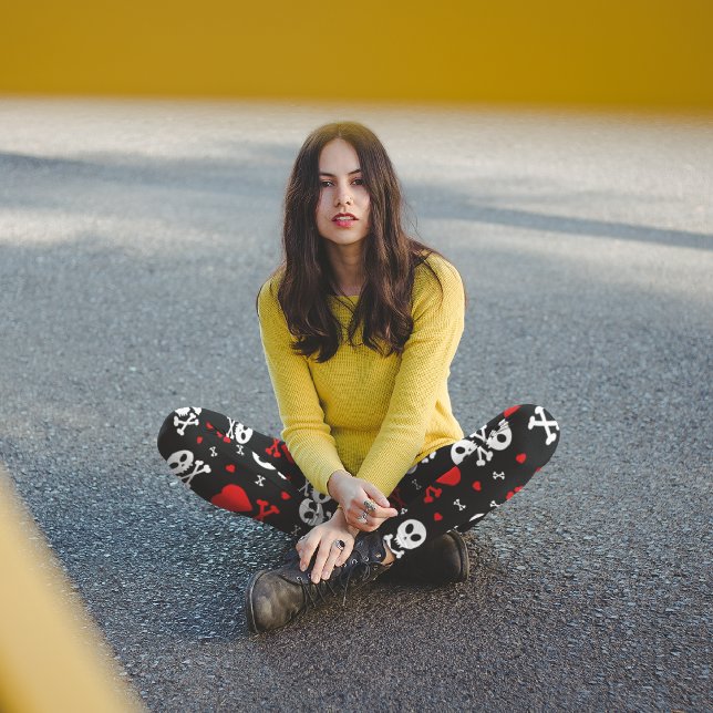 Heart and Crossbones Capri Leggings (Creator Uploaded)