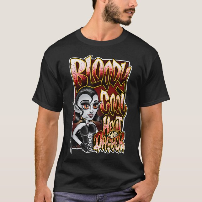 Heart And Dagger Vampire  T-Shirt (Front)