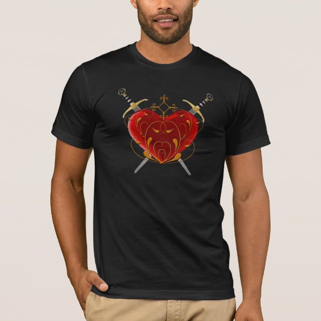 Heart And Daggers T-Shirt (Front)