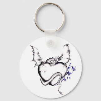 Heart And Dragon Keychain