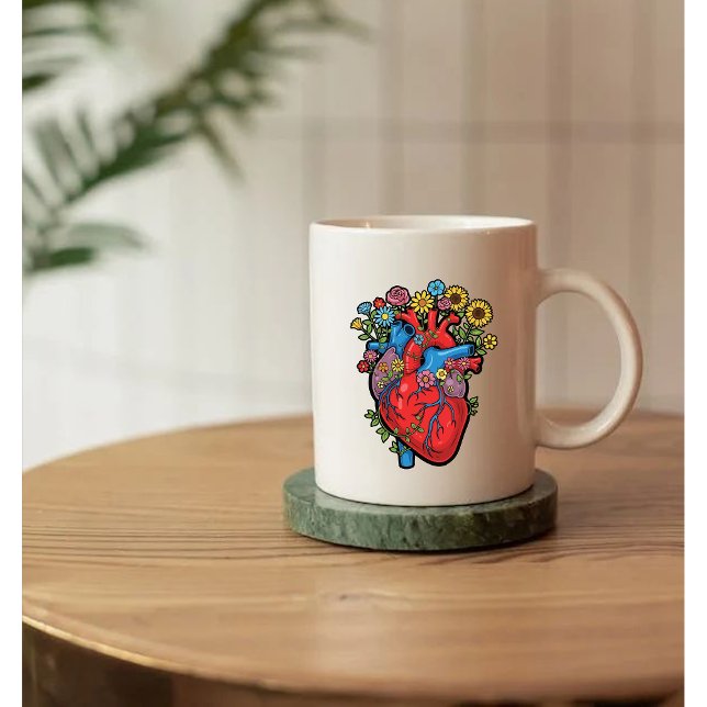 Heart and flowers mug (Creator Uploaded)