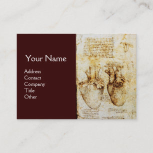 Heart And Its Blood Vessels  Monogram Business Card