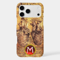 Heart And Its Blood Vessels Parchment Gem Monogram