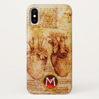 Heart And Its Blood Vessels Parchment Gem Monogram
