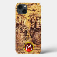 Heart And Its Blood Vessels Parchment Gem Monogram