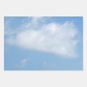 Heart and J Clouds Photo Wrapping Paper