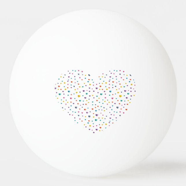 Heart and Little Hearts - Ping-pong Lovers Ping Pong Ball (Front)