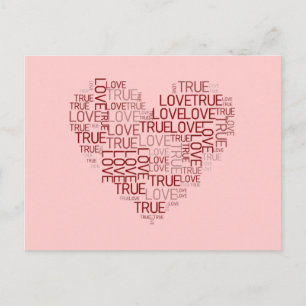 Heart and Love Postcard