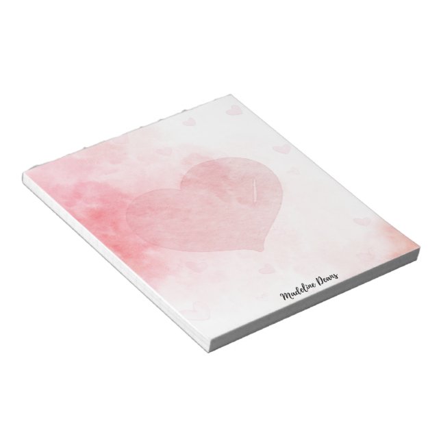 Heart and love Valentine Notepad (Angled)