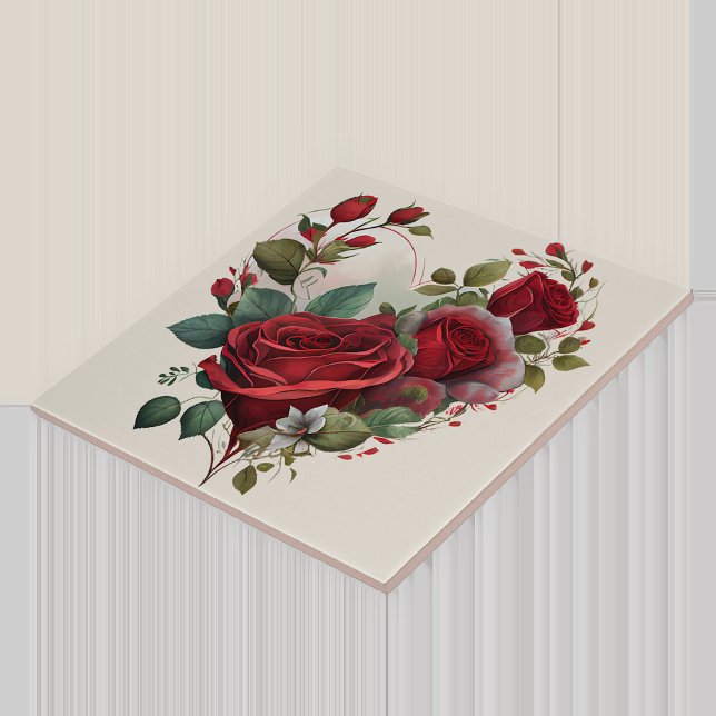 Heart and Red Roses Tile (Creator Uploaded)