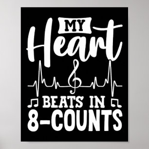 Heart And Rhythm Design For Cheerleading Lovers Poster