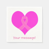 Heart and Ribbon Breast Cancer Charity Design