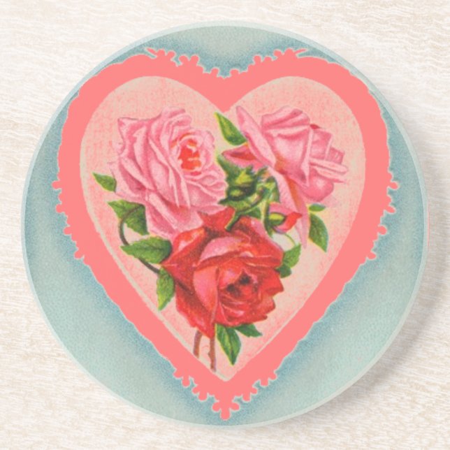 Heart and Roses Coaster (Front)