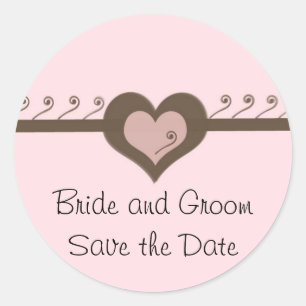 Heart and Scrolls Classic Round Sticker