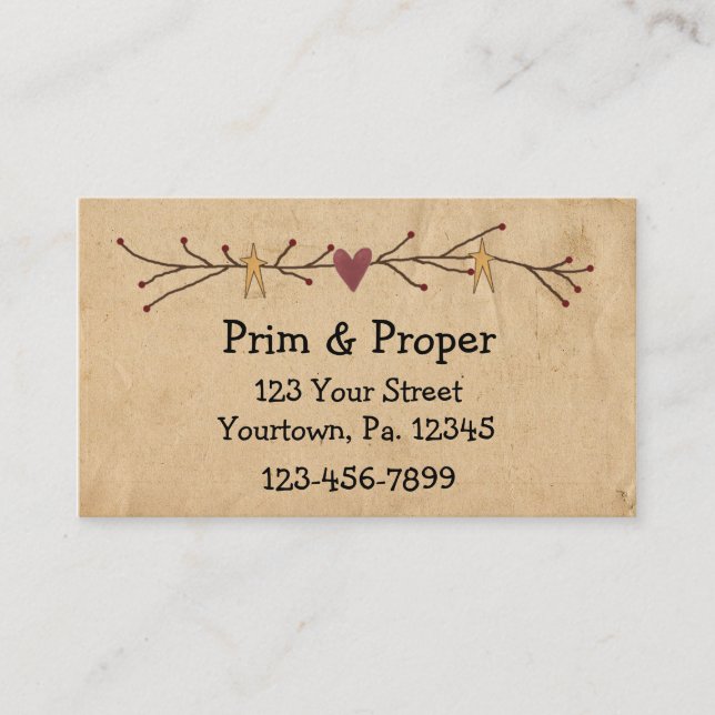 Heart And Stars Business Card (Front)