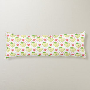 Heart Apples with Pink Polka Dots And Hearts Body Pillow