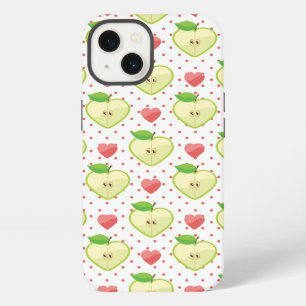 Heart Apples with Pink Polka Dots And Hearts iPhone 13 Case