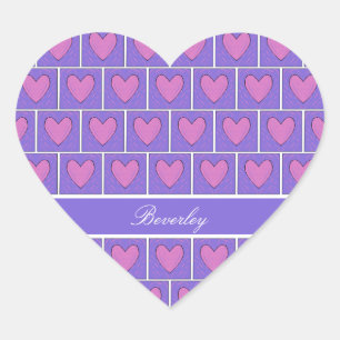 Heart Applique Quilt Pattern  Sticker