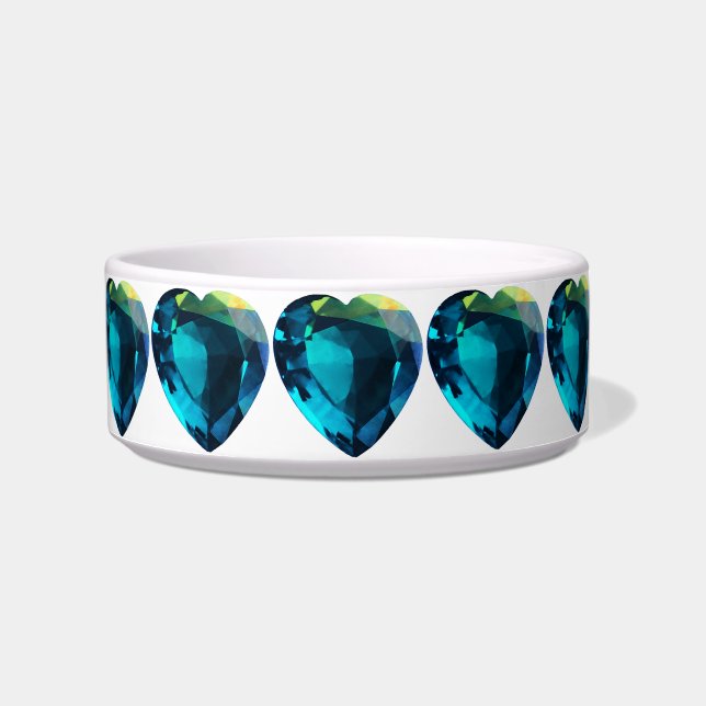 Heart Aquamarine, Blue Bowl (Front)