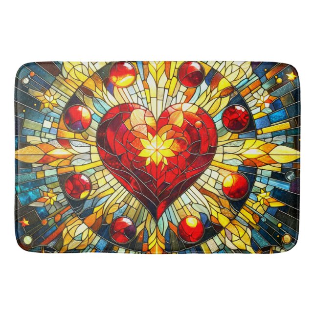 Heart Art Bath Mat (Front)