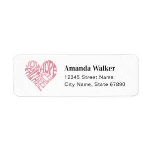 Heart Art Return Address Labels