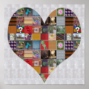 HEART Artistic Collage Blessing  LOWprice NVN521 Poster