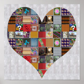 HEART Artistic Collage Blessing LOWprice NVN521 Poster