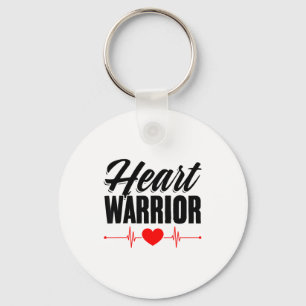 Heart Attack Red Ribbon Surgery Heart Disease Awar Keychain