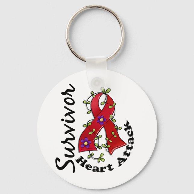 Heart Attack Survivor 15 Keychain (Front)
