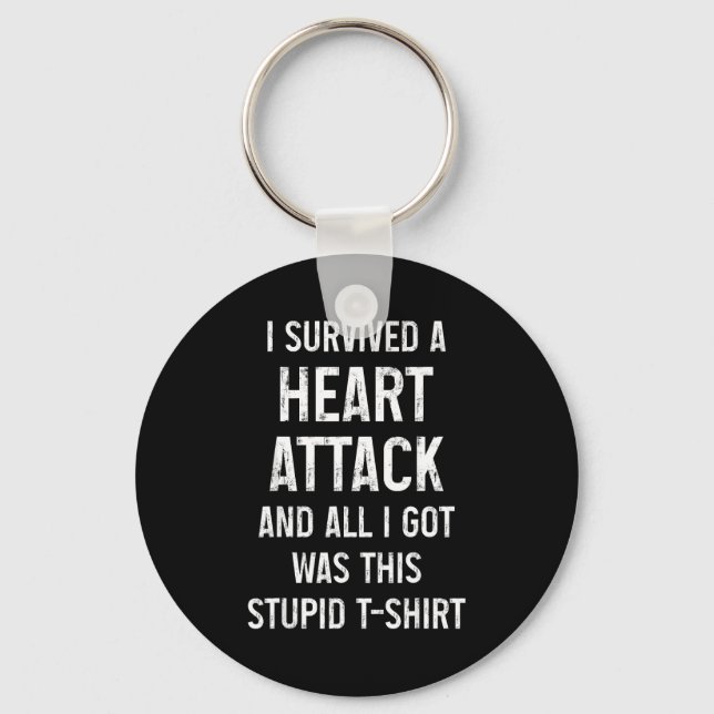 Heart Attack Survivor Heart Disease Awareness Mont Keychain (Front)