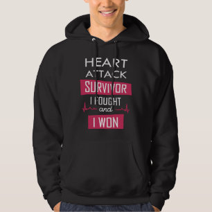 Heart attack survivor, I fought and I won Hoodie