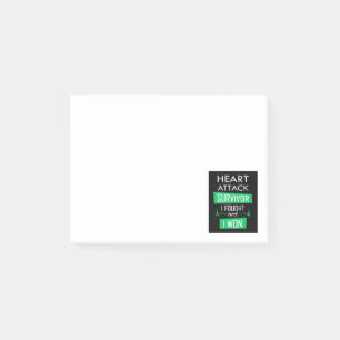 Heart attack survivor, I fought and I won Post-it  Notes