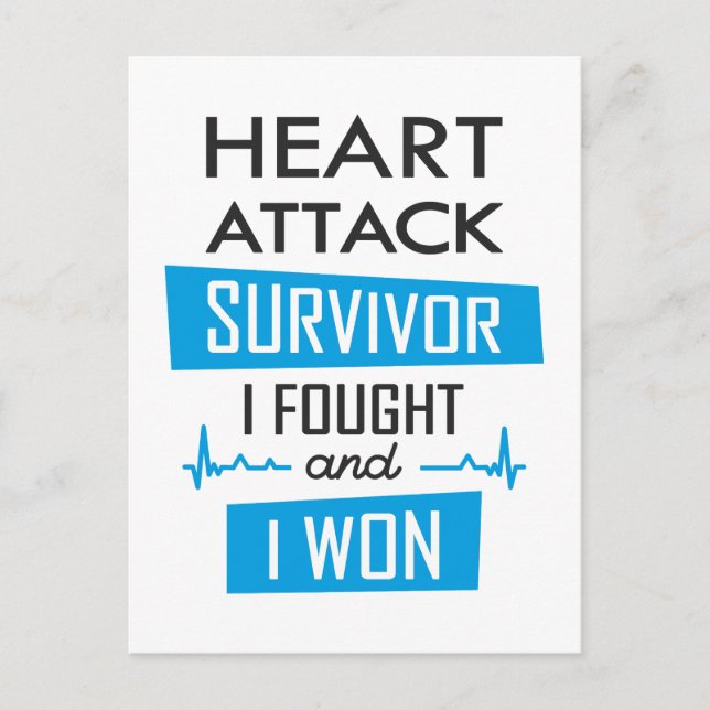 Heart attack survivor, I fought and I won Postcard (Front)