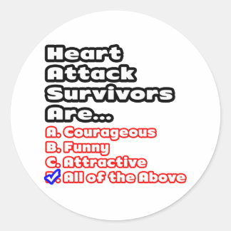 Heart Attack Survivor Quiz Classic Round Sticker