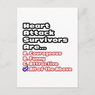 Heart Attack Survivor Quiz Postcard
