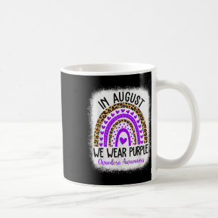 Heart August We Wear Purple Overdose Awareness Fun Coffee Mug
