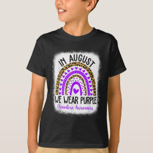 Heart August We Wear Purple Overdose Awareness Fun T-Shirt