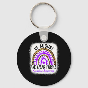 Heart August We Wear Purple Overdose Awareness Gif Keychain