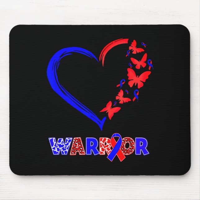 Heart Awareness Chd Awareness Warrior In February  Mouse Pad (Front)